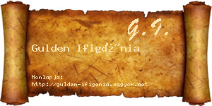 Gulden Ifigénia névjegykártya